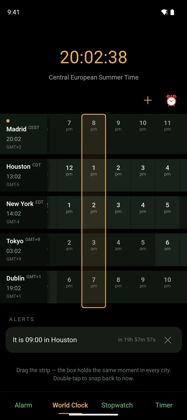 Clock — World clock