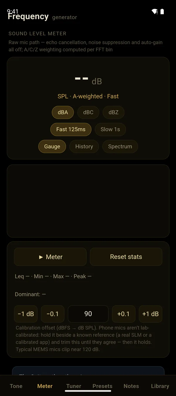Frequency — Sound-level meter
