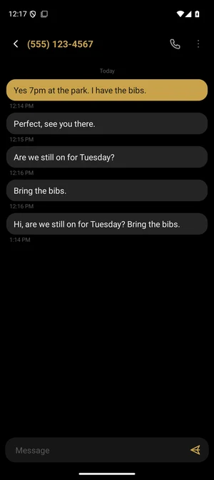 Messages — One conversation