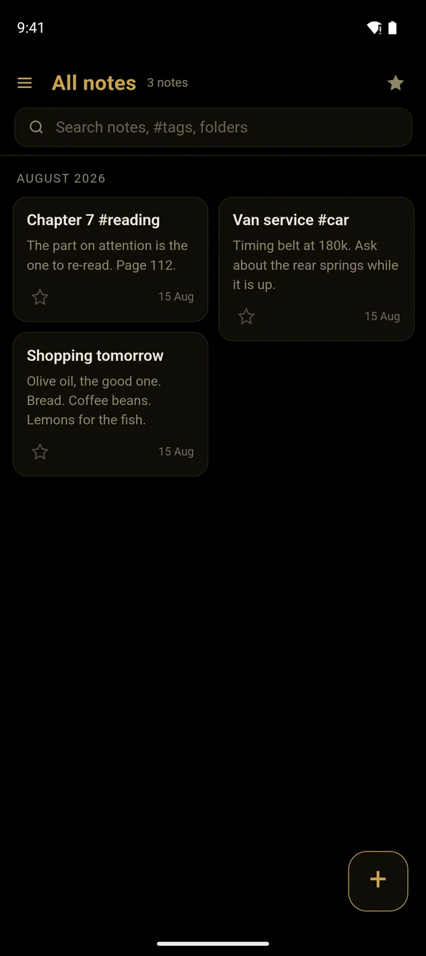 Notes — Your notes