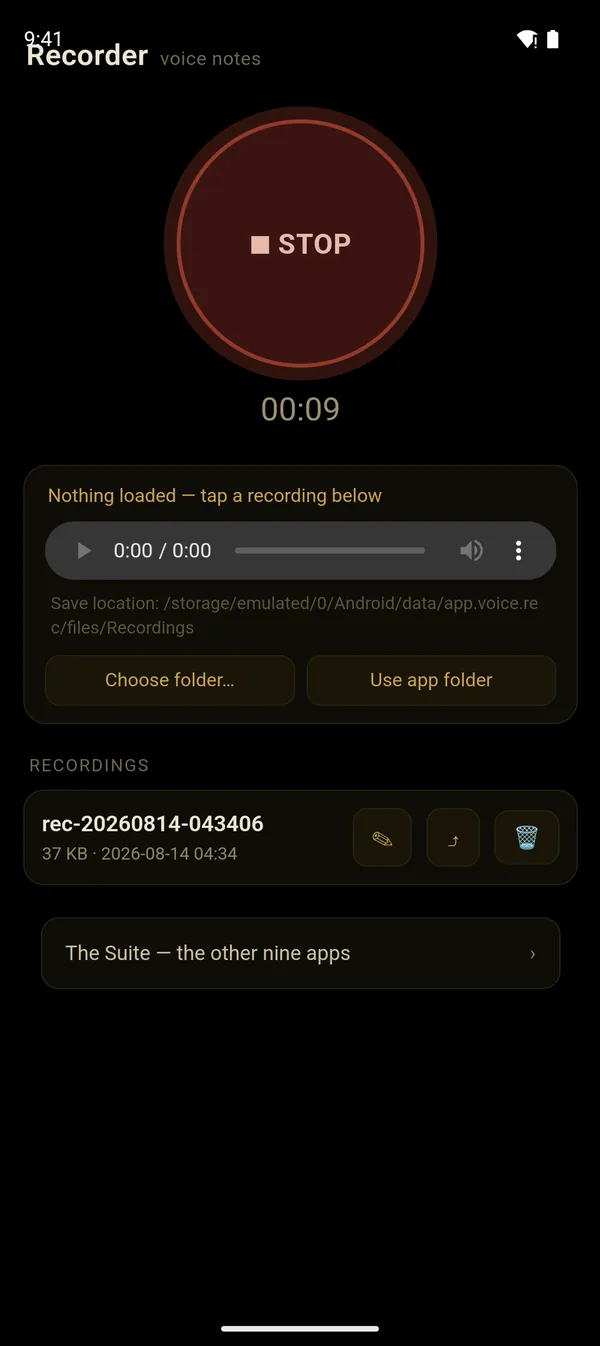 Recorder — Recording